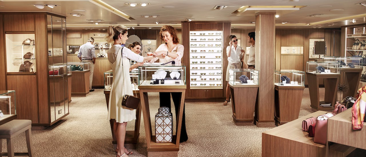 Exclusive shops on board