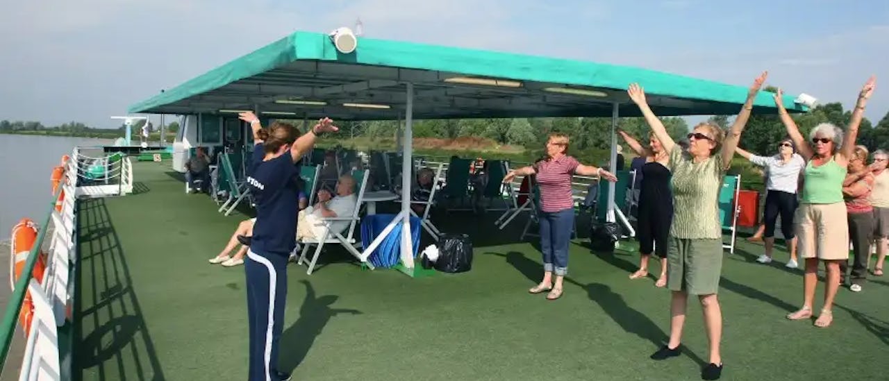 Start your day by joining for a morning fitness class on the sun deck