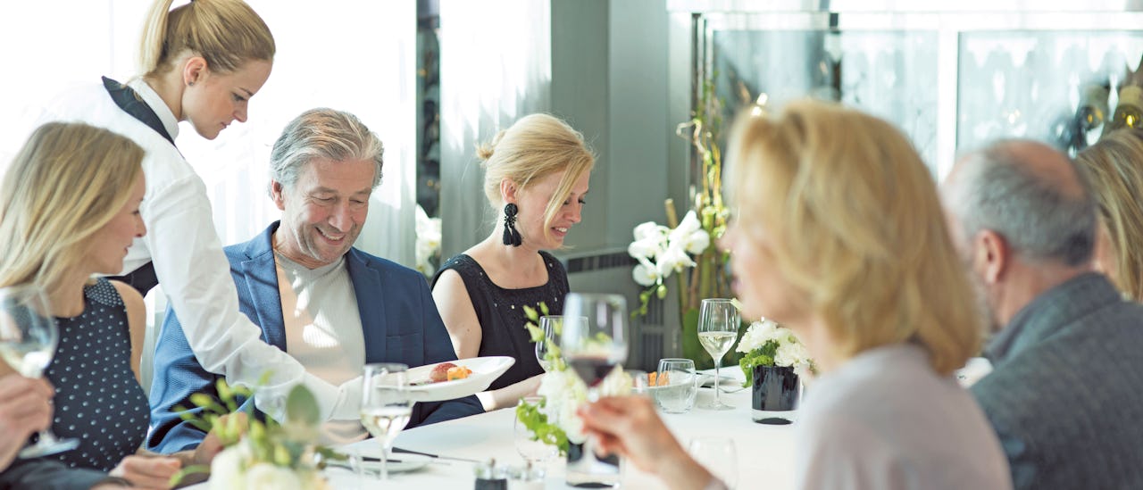 Table La Rive offers a six-course degustation menu carefully crafted by the chef