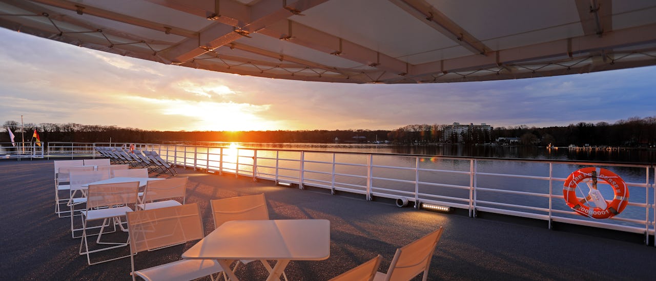 Sunset on the river