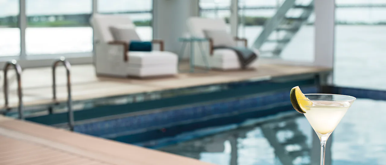 The pool with a retractable roof