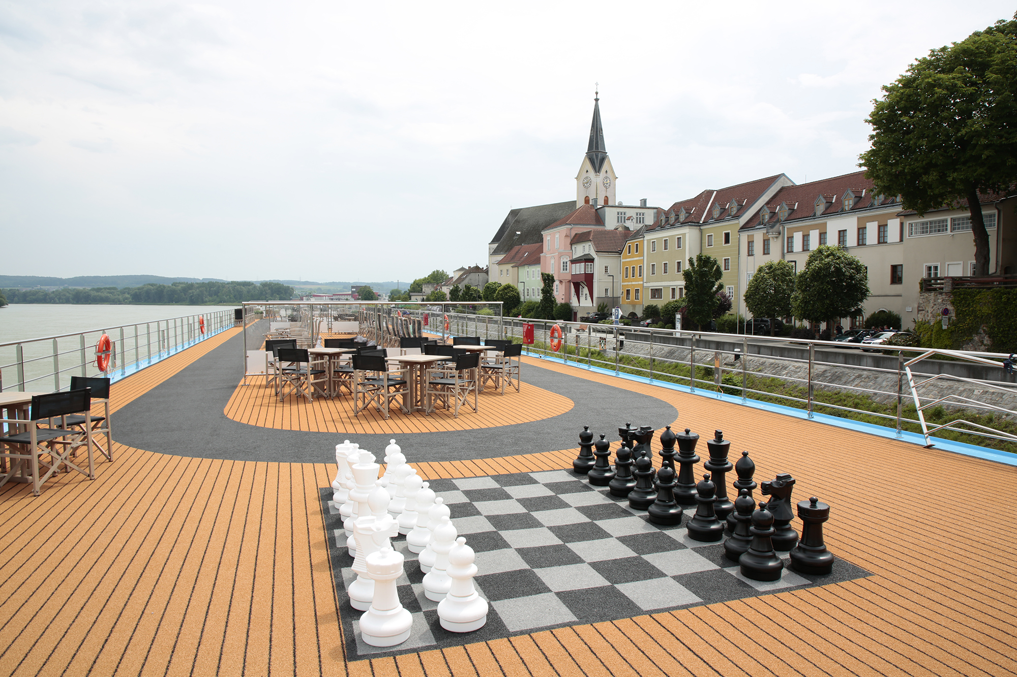 You can play chess on the sun deck