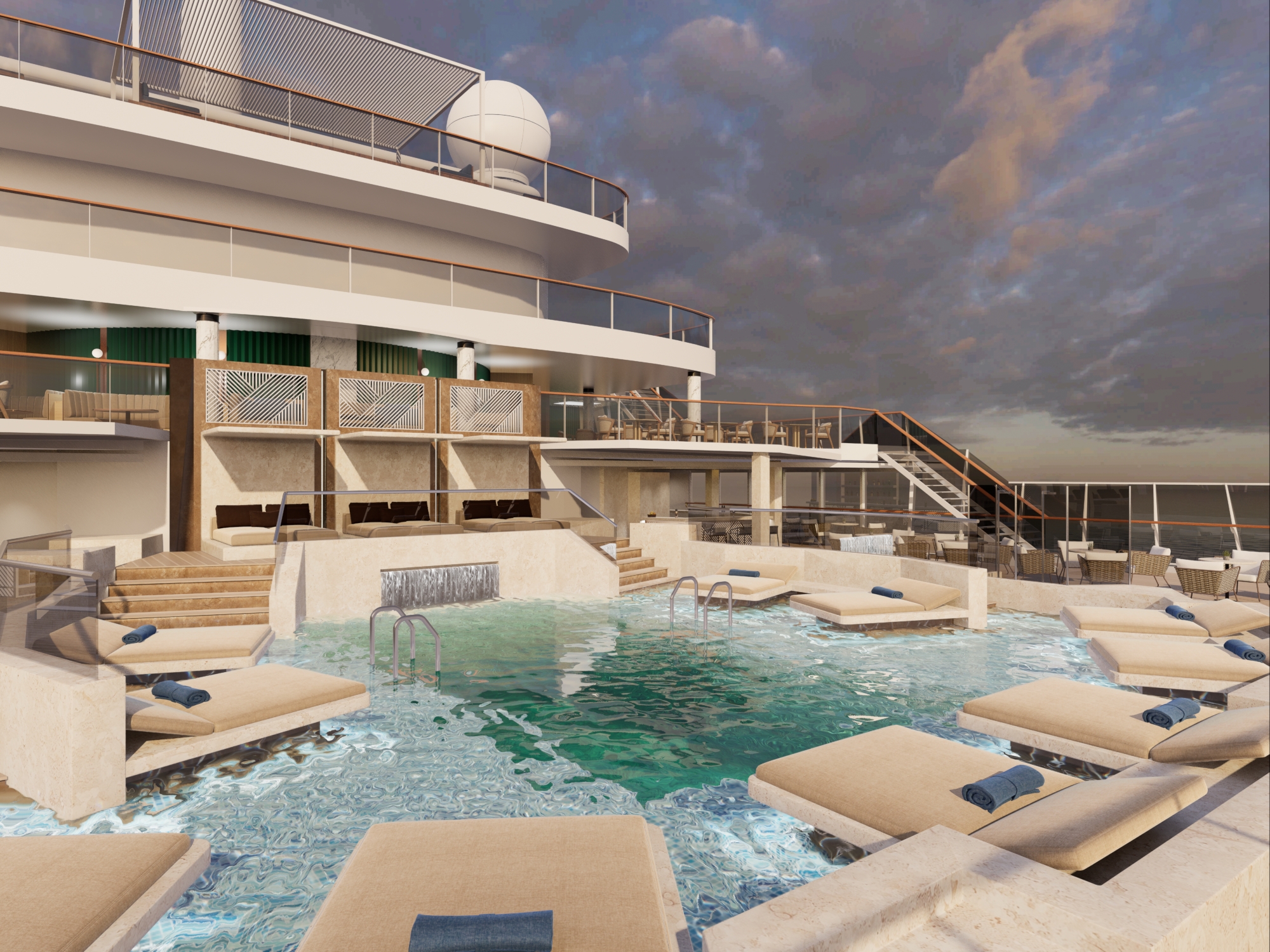 Atoll Pool & Bar - rento ja intiimi allasalue