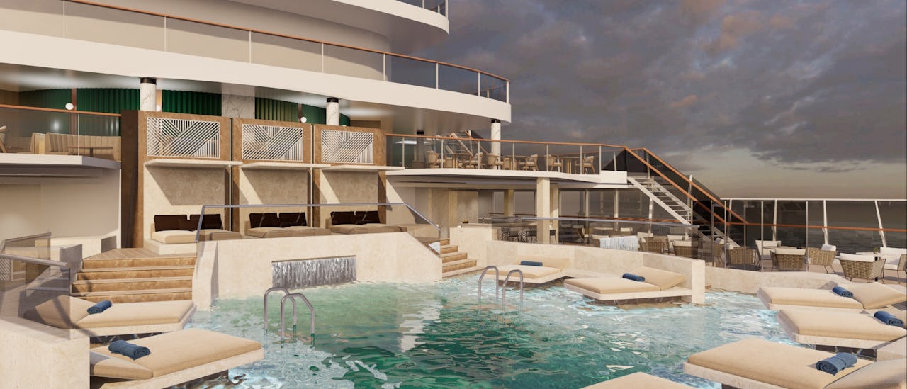 Atoll Pool & Bar - rento ja intiimi allasalue