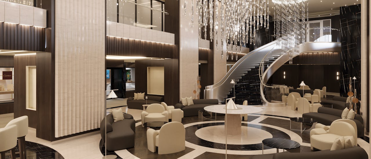 Lobby Bar - risteilijän sydämessä sijaitseva sosiaalinen baari ja lounge