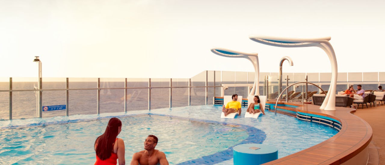 Relaxing time at the Summer landing pool