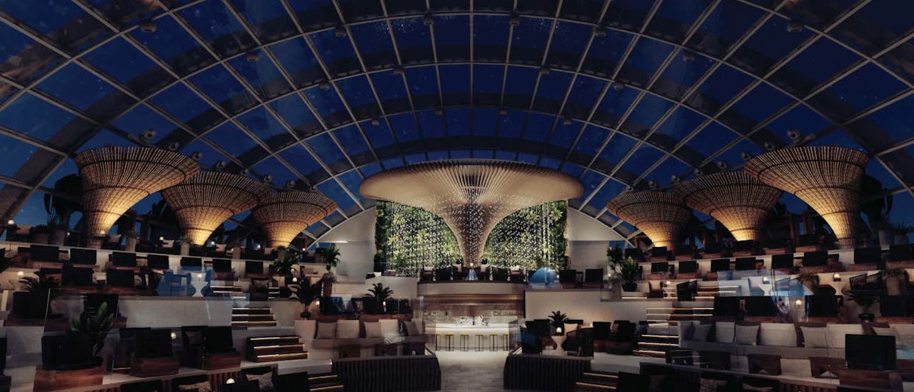 The Dome, features acrobatic performances created in partnership with the renowned Cirque Éloize