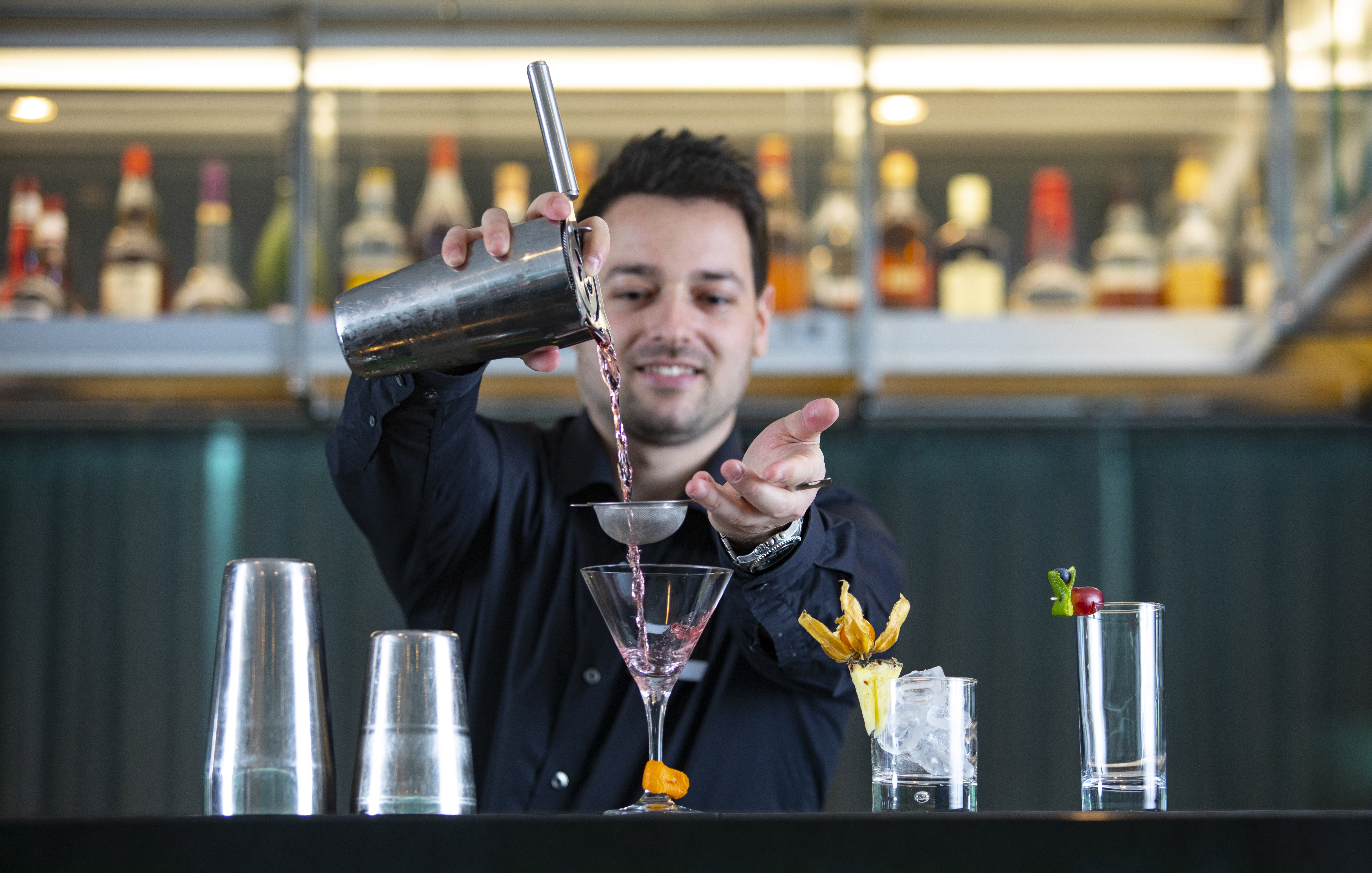 Have a drink in the Panorama Bar and Lounge