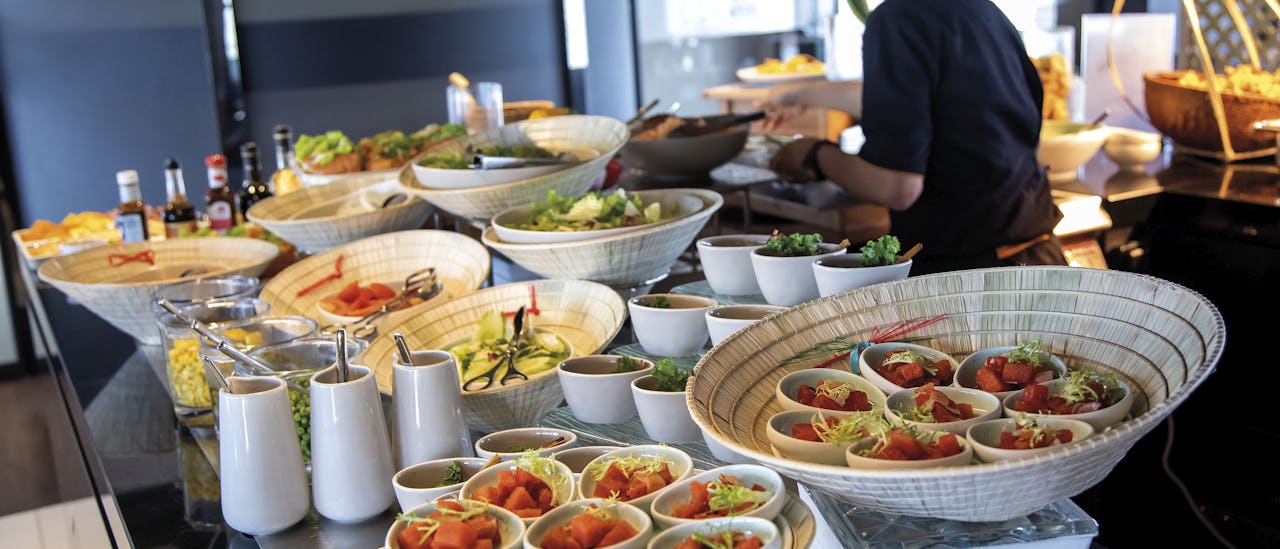 All buffet meals feature an action station where you can watch as your food is prepared in front of you