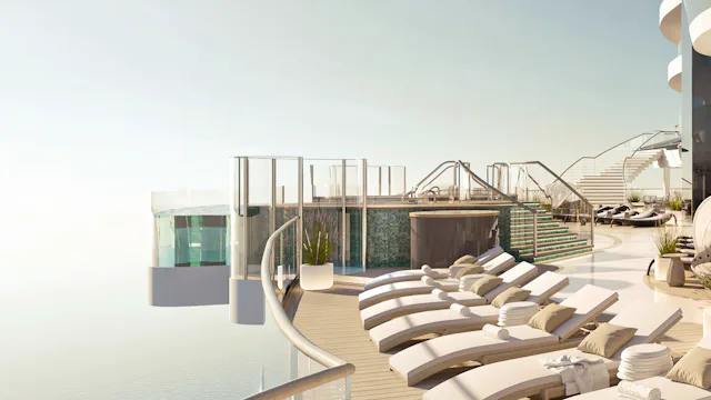 Sun Pincess laivan wake club terassi.